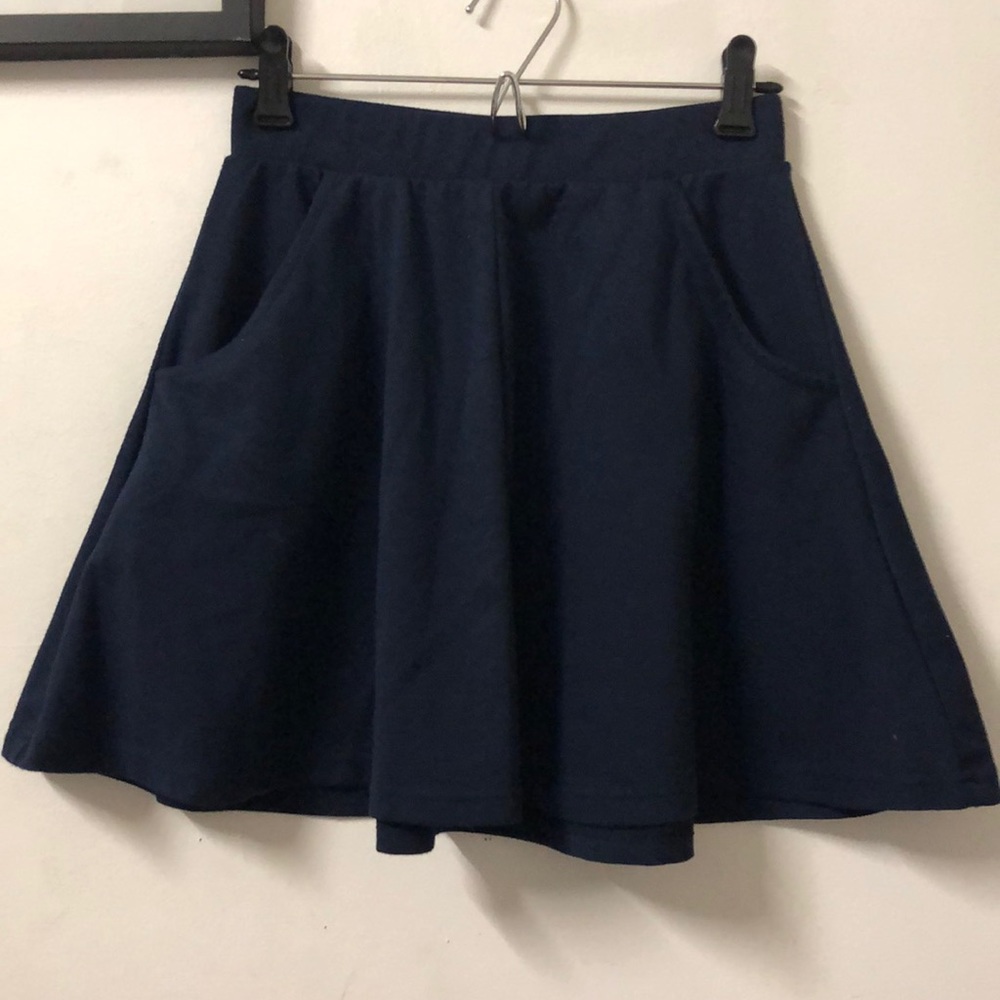 Navy skater skirt